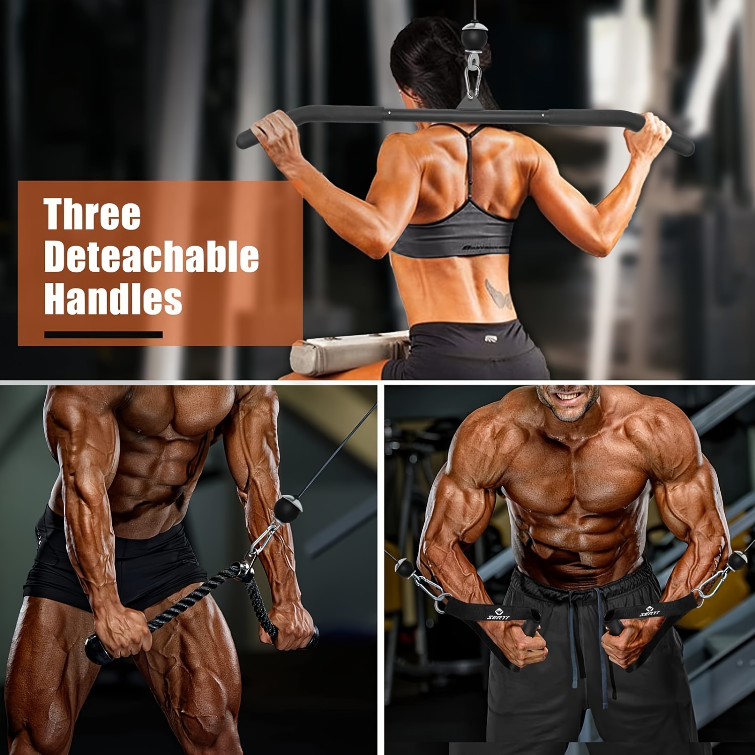 Home Mua SERTT Home Gym Pulley System, Tricep Workout Pulley