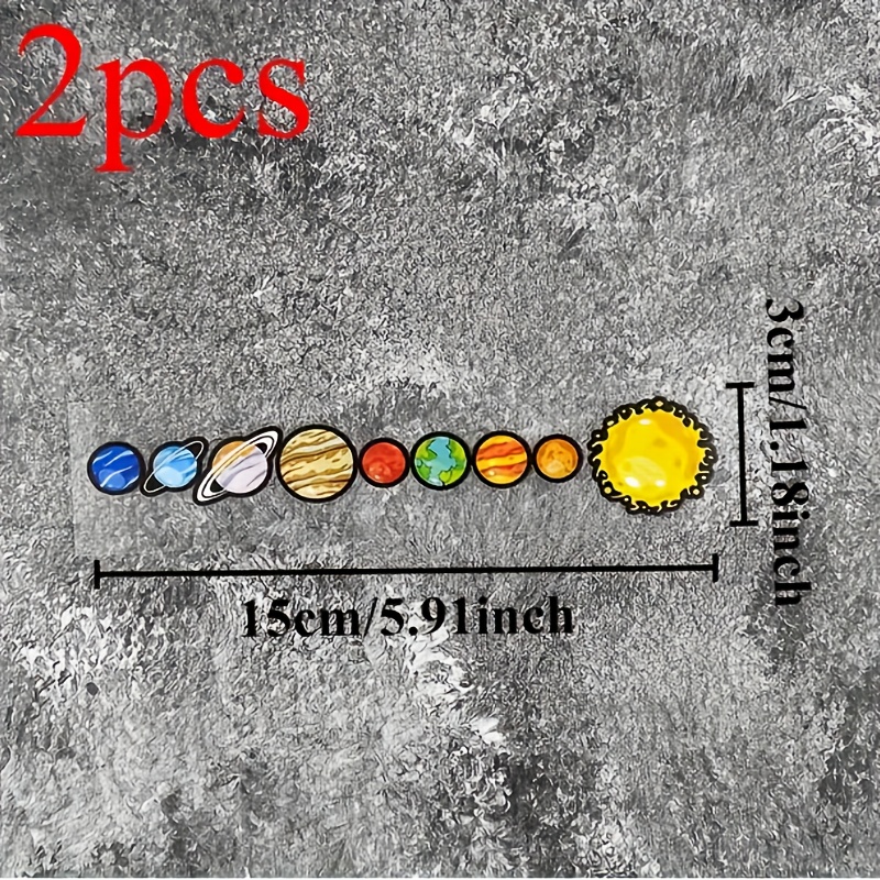 2 Pieces Of Solar System Planet-themed Bicycle Stickers, Designed For Mountain Bikes To Protect Against Scratches And Water, Suitable For Outdoor Riding Decoration And Sun Protection
