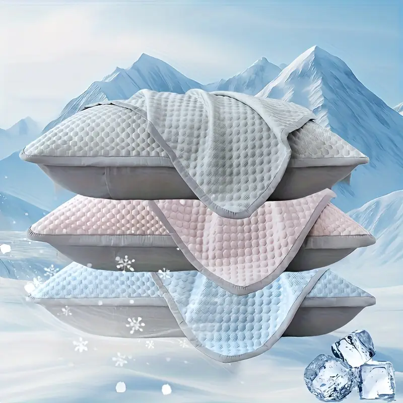 2pcs cool pillowcase breathable soft lightweight summer bedding with sealed design machine washable ideal holiday gift for home or hotel use comfortable temperature control high quality fabric designed for hot sleepers Product details 4