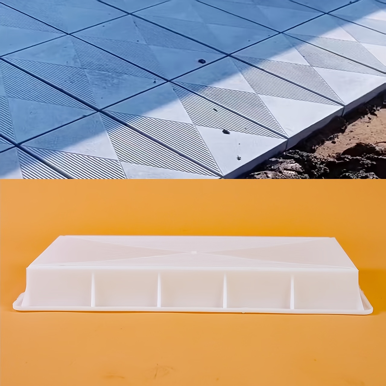 E-shop Bodenfliesenform, Moderne Villa Hof Hausfliese Kunststoffschablone, Beton Fertigfliese Kunststoffform