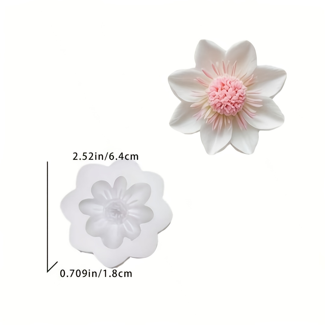 E-shop Dreidimensional geprägte Blumen-Silikonform, Kerzenwachsform, Ornament, Blütenförmige Gipsform