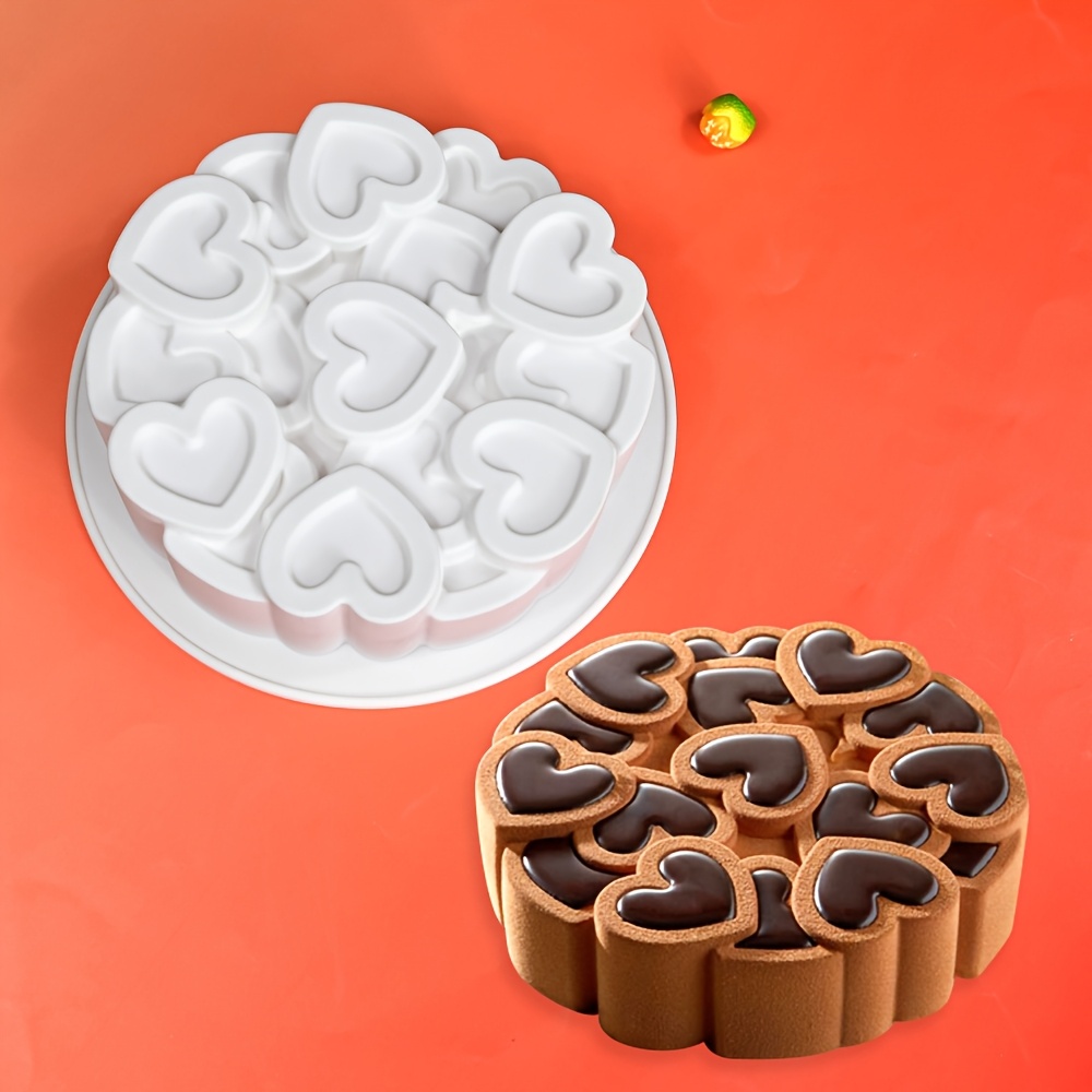 

Valentine's Day 6-inch Silicone Mousse Cake Mold - Rotating Baking Tool For Diy Desserts, Chocolate Silicone Mold