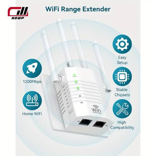 wifi extender covers 12 880 sq ft supports 105 devices 1200mbps dual band booster for home outdoor