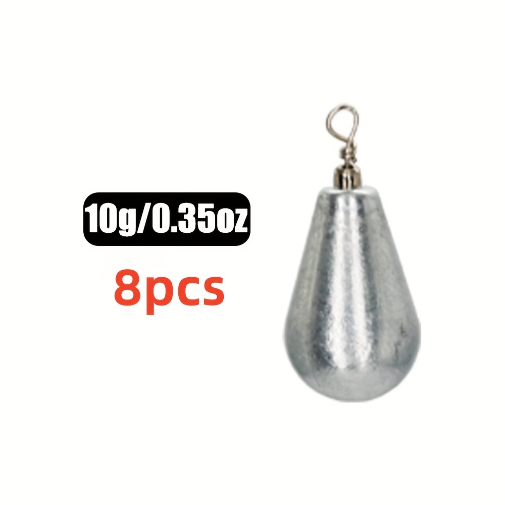 Image of 8/20 Durable Teardrop Swivel Sinkers Made Of Alloy. Suitable For Rock Fishing, Sea Fishing, Boat Fishing, Bottom Fishing, And Saltwater Fishing—an Essential Outdoor Fishing Accessory