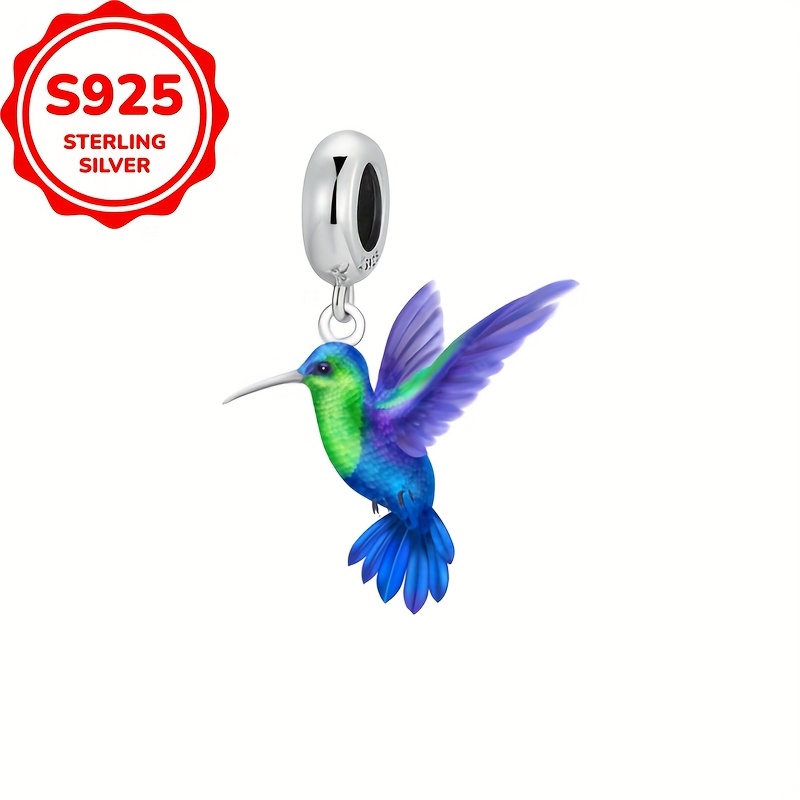 Image of 1pc 925 Birds Design Charms Beads Necklace Pendant Jewelry Making Christmas Gift For Women And Men
