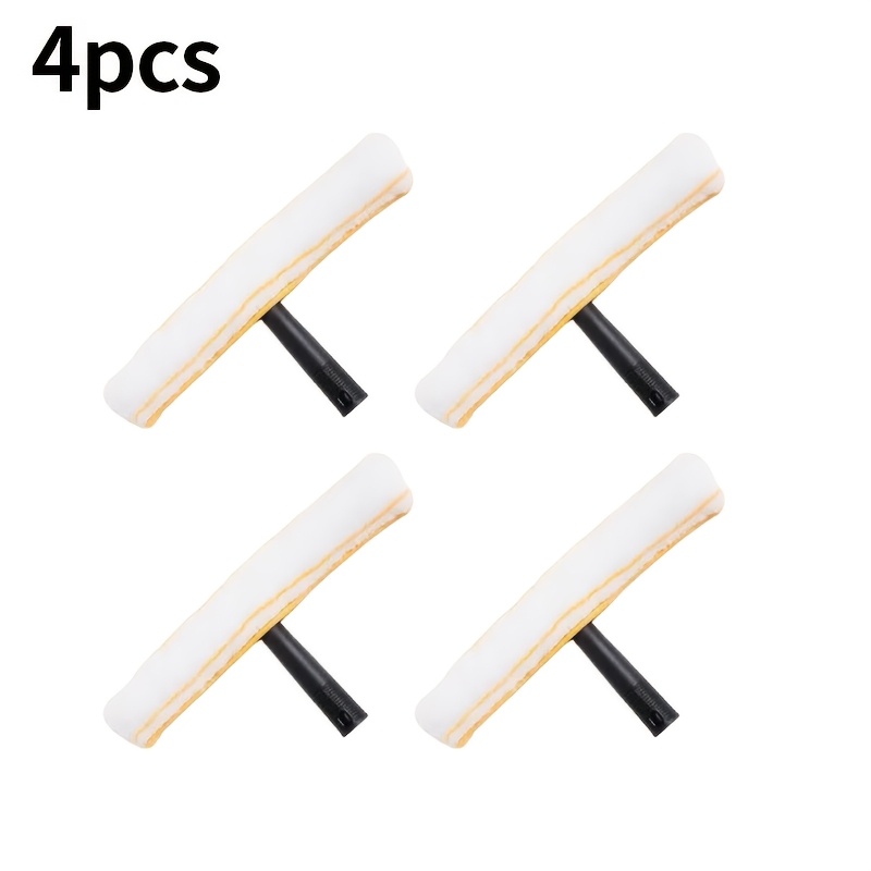 TEMU 4pcs Glass Squeegee Set, Compatible With Standard T-shaped , Washable And Reusable Glass Cleaning Cloth, Scratch-free Glass Cleaning Pad,