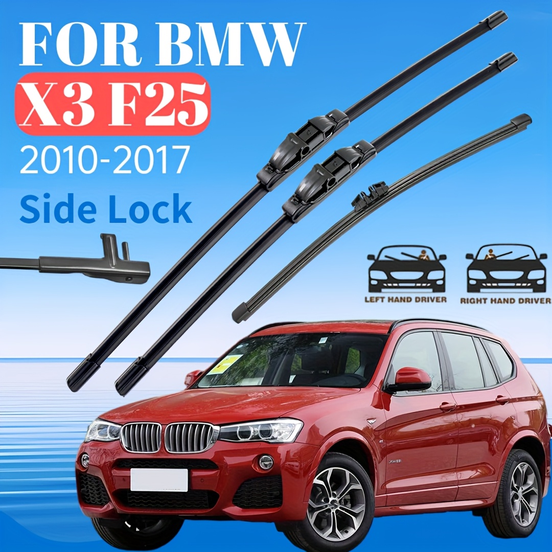 TEMU 26"+20"+13" Windshield Wiper Blades Replacement For X3 F25 2011 2012 2013 2014 2015 2016 2017 Quality Front Rear Wiper Blade Set (pack Of 3)