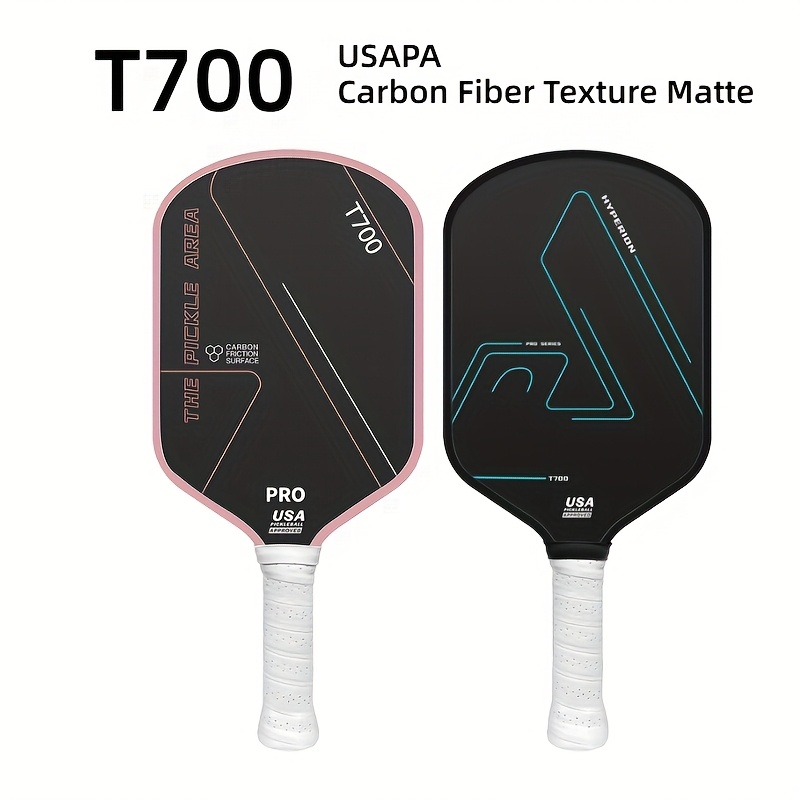 High-Quality Lightweight T700 Carbon Fiber Pickleball Paddle with Fine Grain Matte Surface for Strong Spin Control, Available in Multiple Colors - Ideal for Beginners and Advanced Players