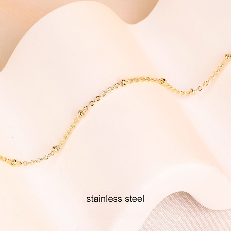 LUXU Hypoallergenic Golden-Tone Satellite Chain Necklace