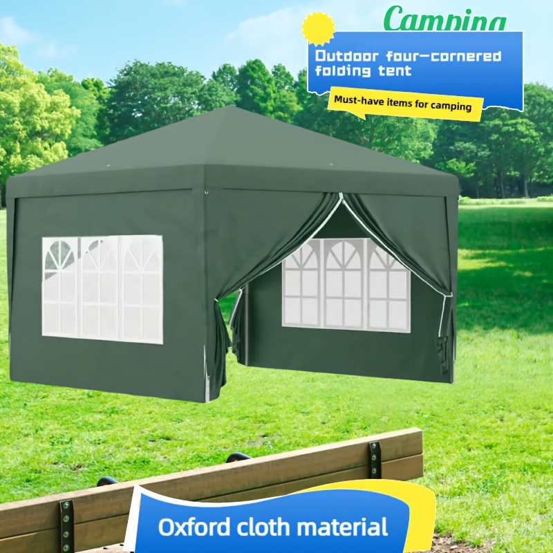 1pc gazebo folding gazebo 3x3m with 4   party tent waterproof and uv protected height adjustable with carry bag for outdoor garden camping