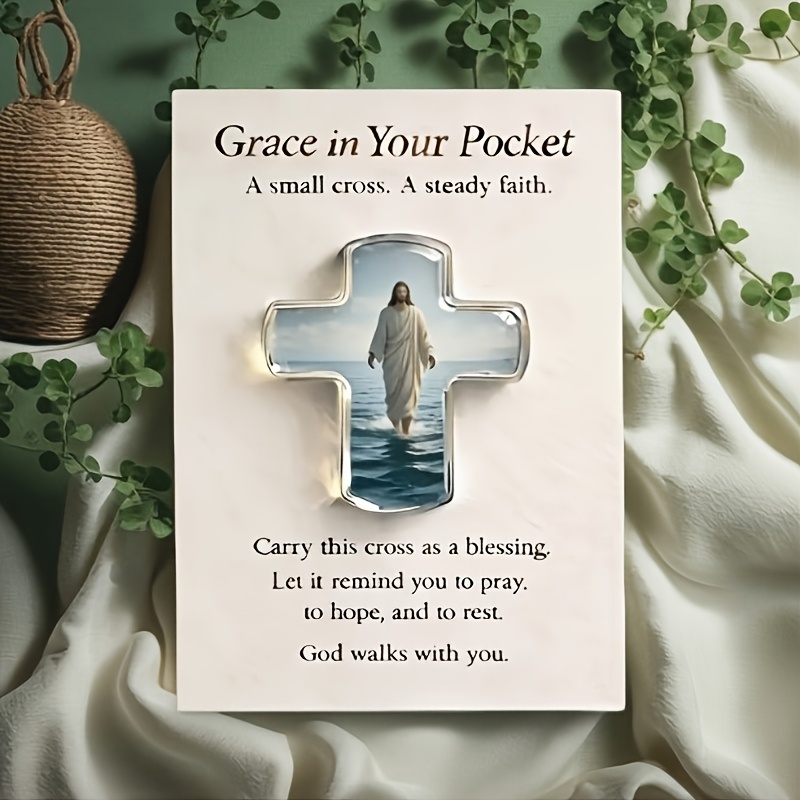 jesus cross prayer greeting card 2d jesus cross statue with prayer encouragement card inspirational prayer message suitable for prayer gifts gifts for  