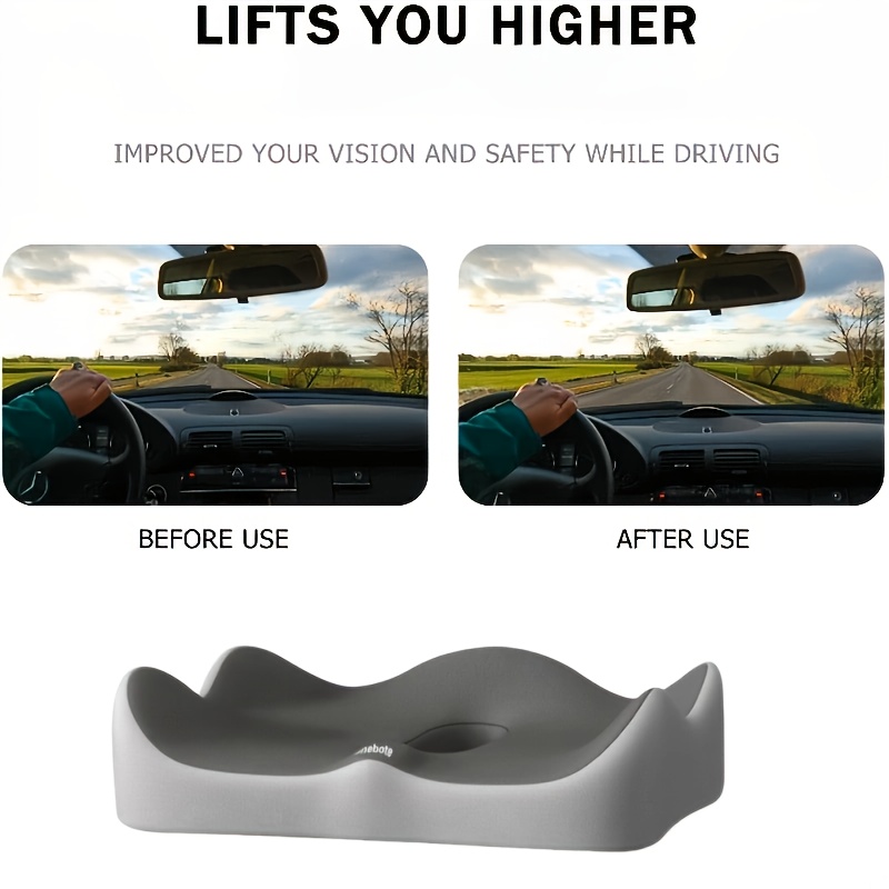 1 Ergonomic Memory Foam Coccyx Cushion - Office Chair Support, Washable, Mixed Color Light Green with Grey Border, Wheelchair, Car Seat and Inclined Comfort Profile Design, Auto Seat Comfort | Ergonomic Design | Soft Seat Pad