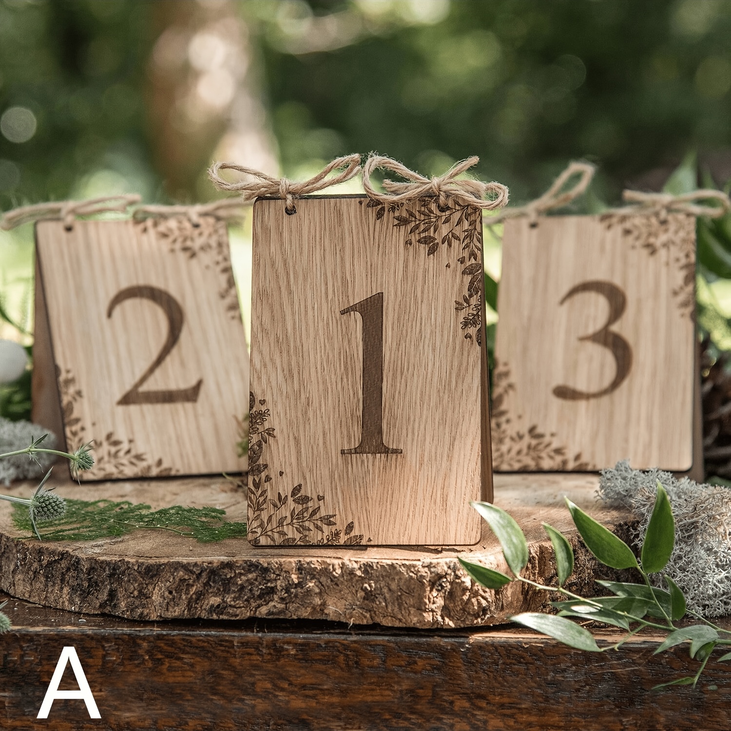 TEMU 1 Numbered Table Number Cards Suitable For Wedding & Decorations - Artificial Table Markers With Numbered 1, Elegant Minimalist For Reception, ,