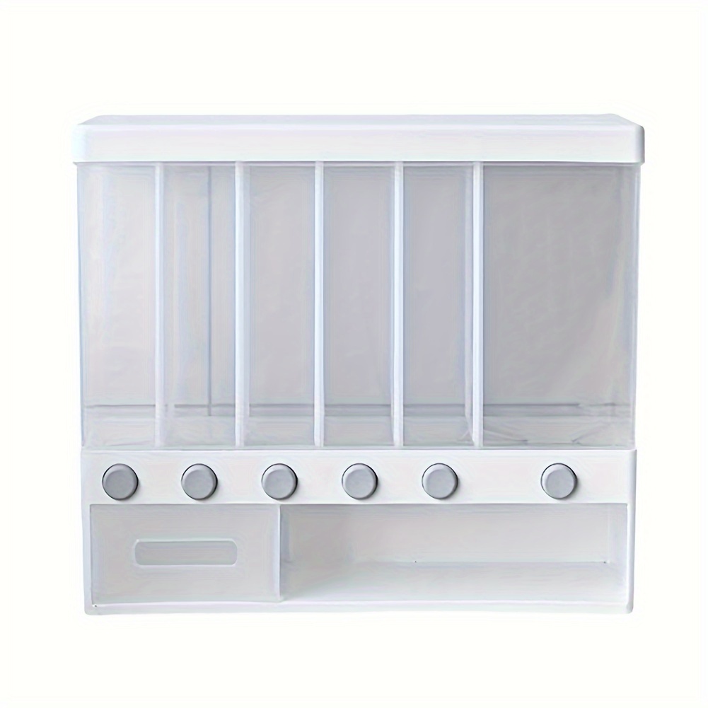TEMU Food Sealed Storage Container Grain Box Cereal Dispenser Rice Wall Mounted Dry Food Box