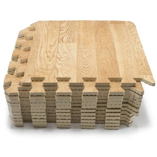 18pcs fithive high quality eva foam interlocking r mats wood grain fitness game special mat anti slip shock absorbing soundproof wear resistant indoor outdoor balcony garage terrace multifunctional protection pet area craft area