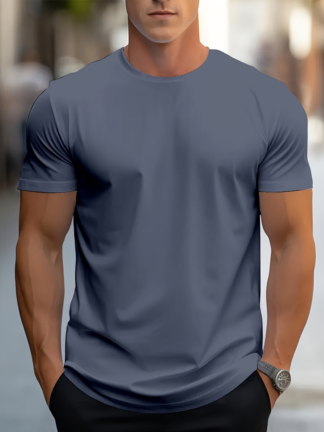 Men's Cotton Short Sleeve Crew Neck T shirts Lightweight - Temu Canada