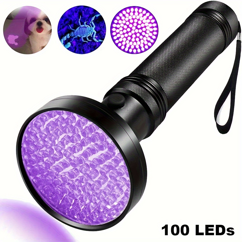  LE Linterna de luz negra, pequeñas luces UV con 21 LED, 395 nm,  detector de luz ultravioleta para bolígrafos de tinta invisible, manchas de  orina de mascotas, perros, gatos y más