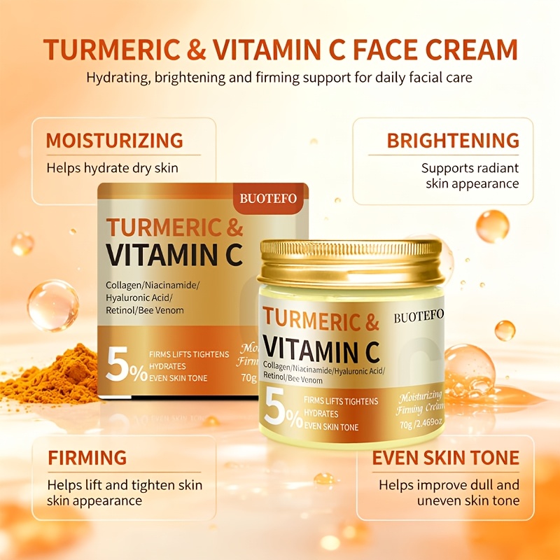 Turmeric and Vitamin C Facial Moisturizer for Deep Hydration