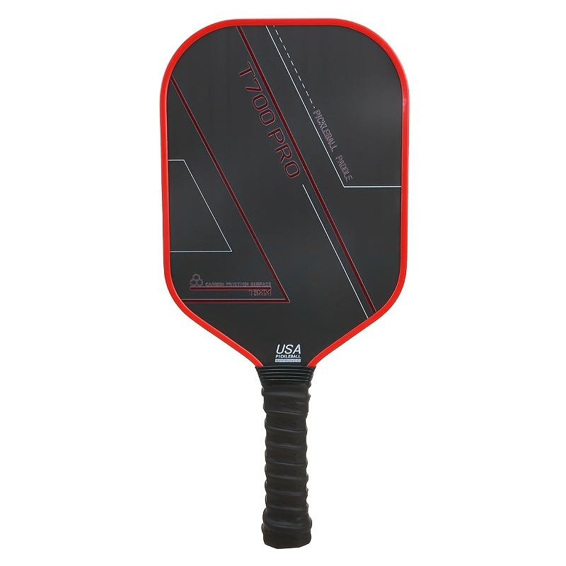 TEMU Carbon Fiber T700 Racket, Pickleball Line Racket, Matte Surface, Breathable Grip, Pickleball Equipment, Multiple Colors Available - Ideal Gift