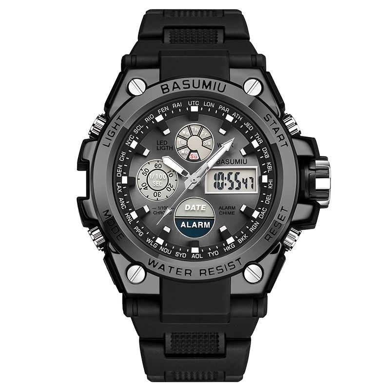 TEMU Men's Stylish Sports Electronic Watch With , An Gift Option
