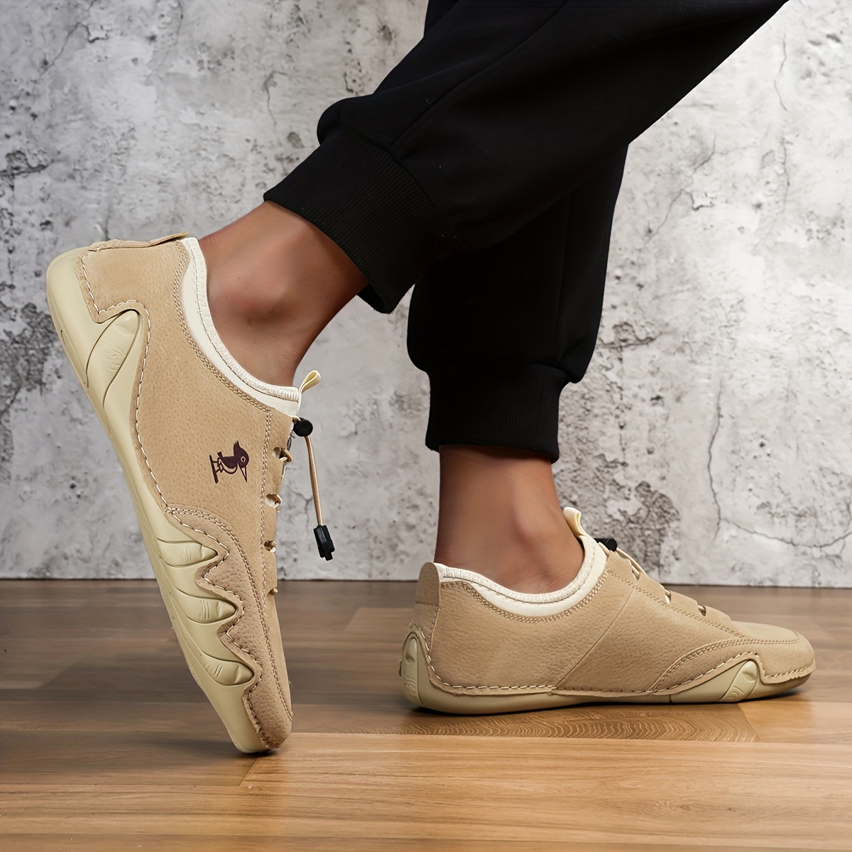 Men's All-Season Outdoor Hiking Sneakers with Non-Slip Rubber Sole, Breathable Upper & Elastic Closure - All-Terrain Traction for Walking, Trekking, Casual Wear - Round Toe Comfortable All-Weather Shoes