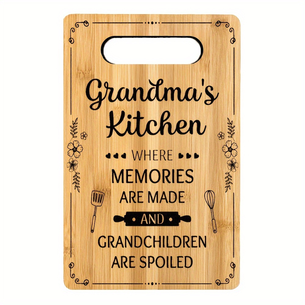 

Grandma Gifts, Grandma Birthday Gifts - Unique Cutting Board - Best Grandma Day Gifts From Grandchildren - Thoughtful Christmas Gifts For Grandma Gift Ideas