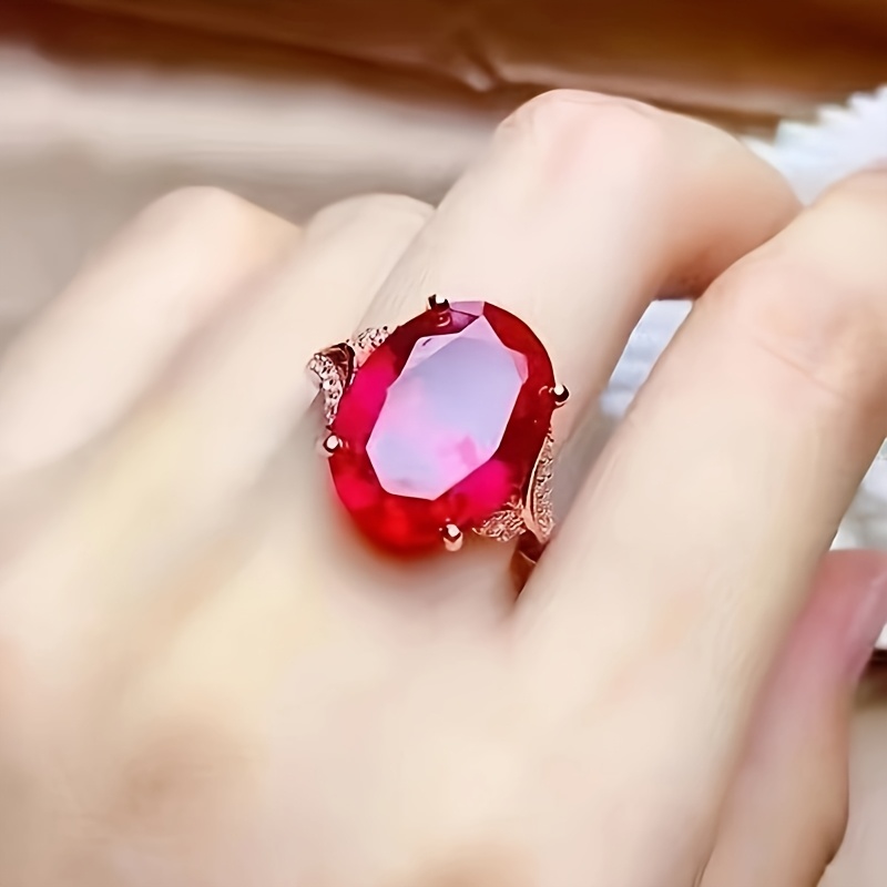 

Elegant & Sexy Adjustable Women's Ring With Synthetic Ruby - Casual Attire