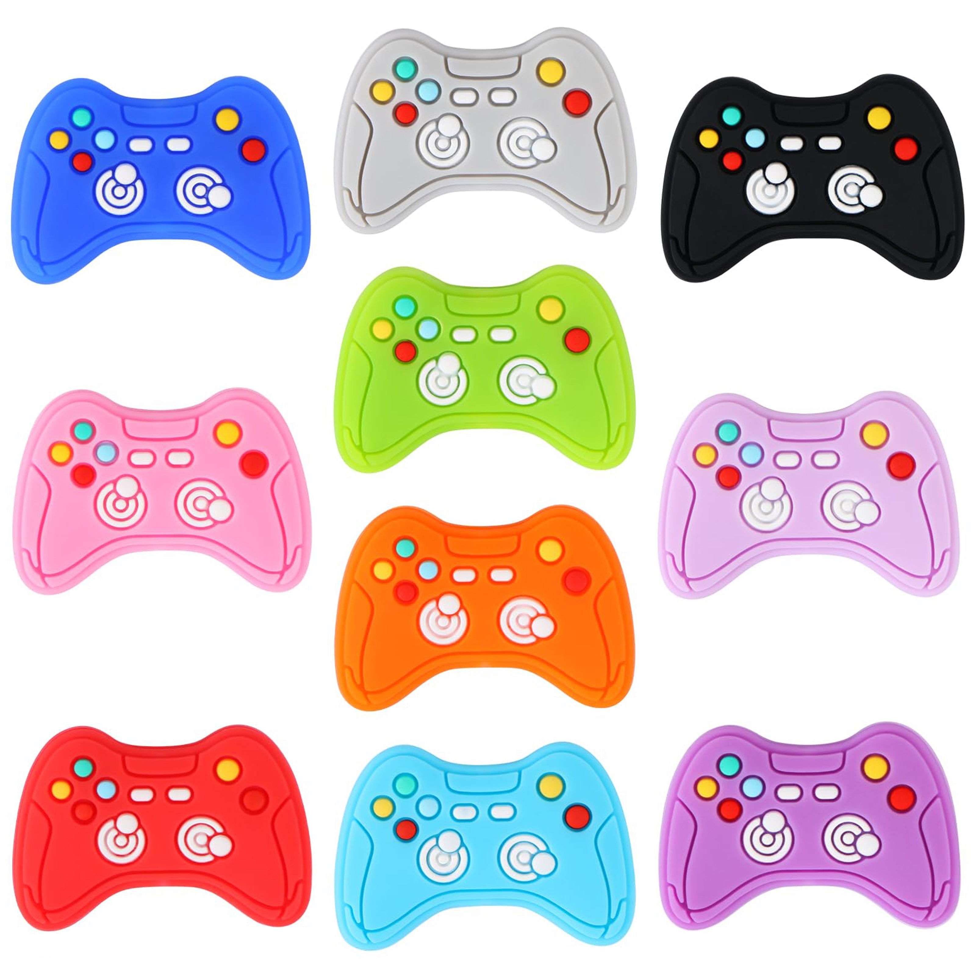 

10pcs Set - Thasungo, Gamepad Shaped For Diy , Keychains, Bracelets & Crafts