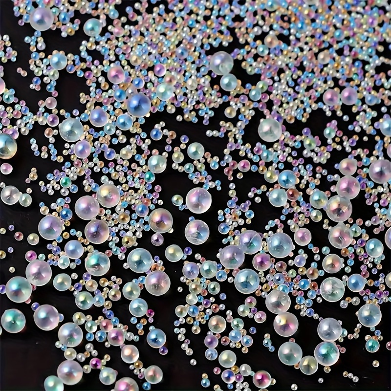 

20000 pièces de perles de de verre, colorées arc-en-, 0,6 mm-3 mm, art de DIY, de décoration,