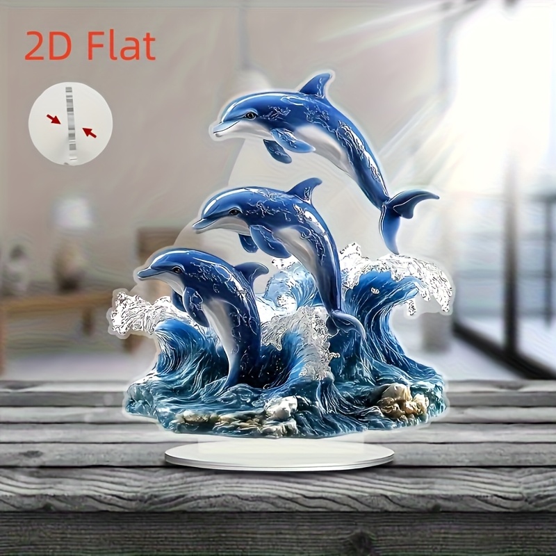 TEMU 2d Flat, Wall-mountable Suitable For 2d Acrylic Ornament - Double-sided Tabletop/shelf Decoration, No Power Required, Gift For Christmas,