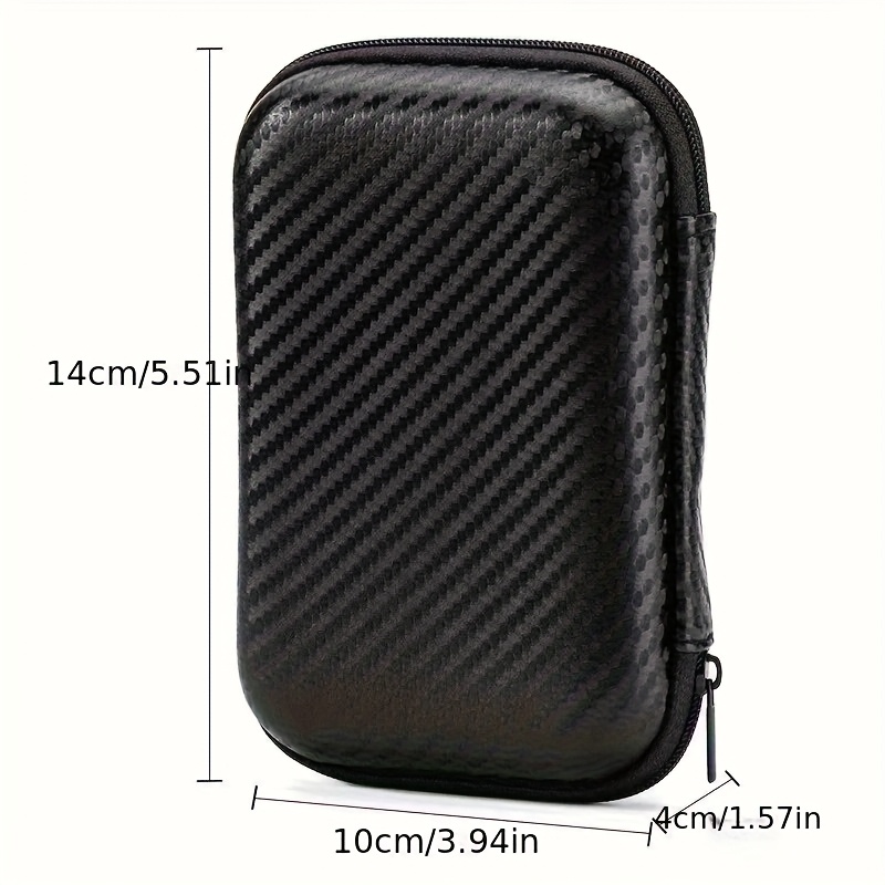 TEMU 1pc Black Hard Eva Bag Electronic Product Packaging Box Eva Headphone Bag Data Cable Charger Storage Bag