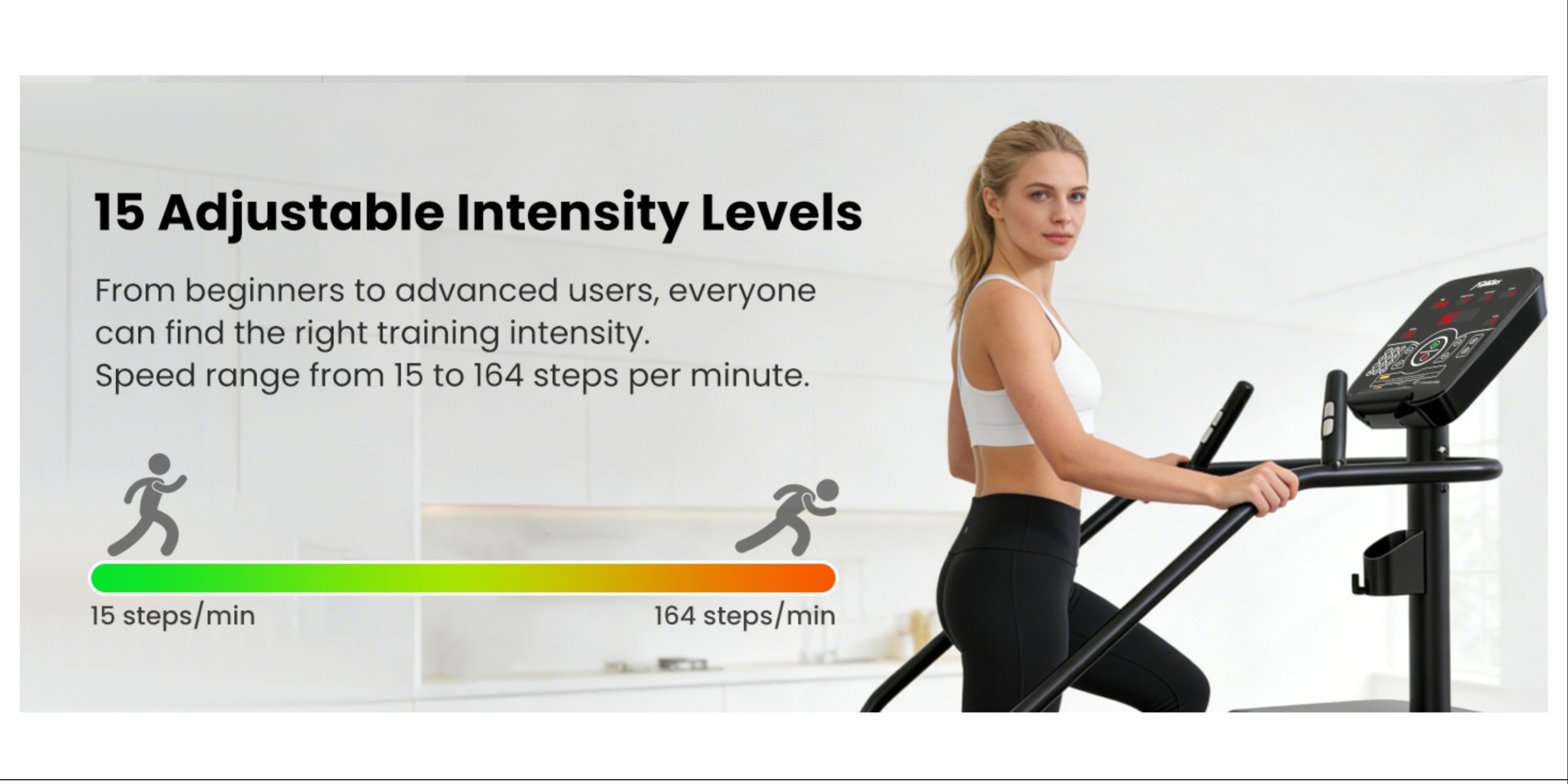 stair stepper machine with led screen commercial grade stair climber continuous climbing exercise machine for cardio 15 speed levels   15 164 steps min Product details 9