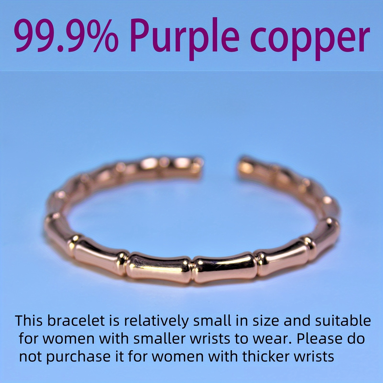 E-shop Elegantes, lila Kupfer-Bambus--Armband, Damen-Armband, geeignet für den täglichen Gebrauch und zur Aufwertung von Kleidung, perfektes