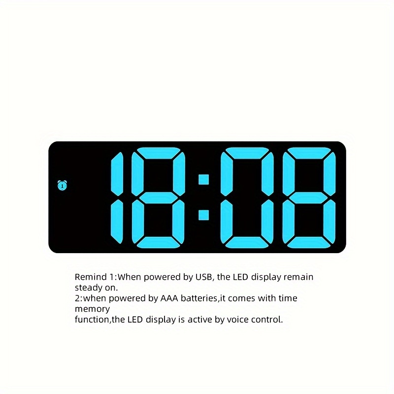 1pc led   table alarm clock   usb powered   function modern rectangular design with plastic frame 36v operating voltage ideal for bedroom or office decor