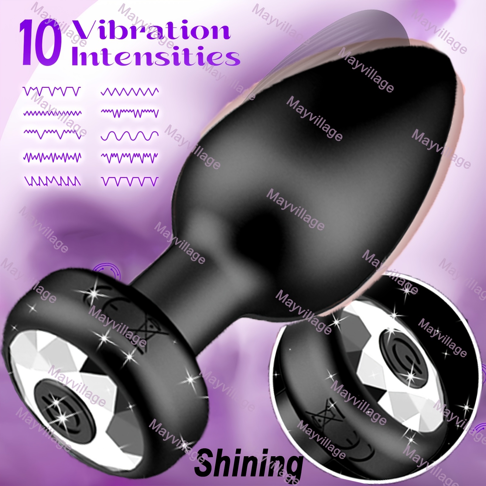 Vibrating Anal Butt Plug Dildo G-Spot Vibrators With Powerful 10 Vibration Modes, Silicone Male Prostate Massager Anal Dildos Vibrator Men Sex Toy, Female Clitoral Nipples Massager Anus Vagina G Spot Stimulators Adults Sex Toys For Women Men Couples