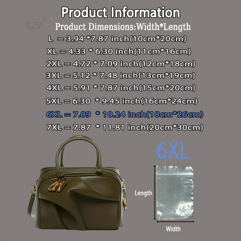 100 Transparent Self-Sealing Plastic Bags with Tight-Locked Edges