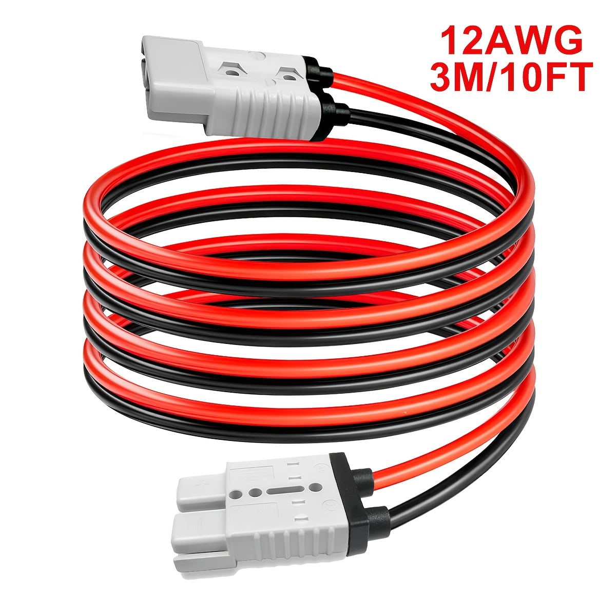 TEMU Rv Sb50a Connector Plug With Wire, Double Anderson Connector Cable, Quick Connection To Battery Harness, Forklift Plug Wire, Of Fixed Power