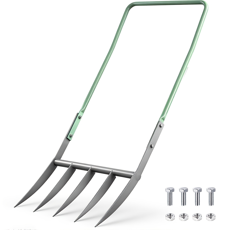 Digging Fork With 5 Prongs, Digging Fork/broadfork For Gardening Spading