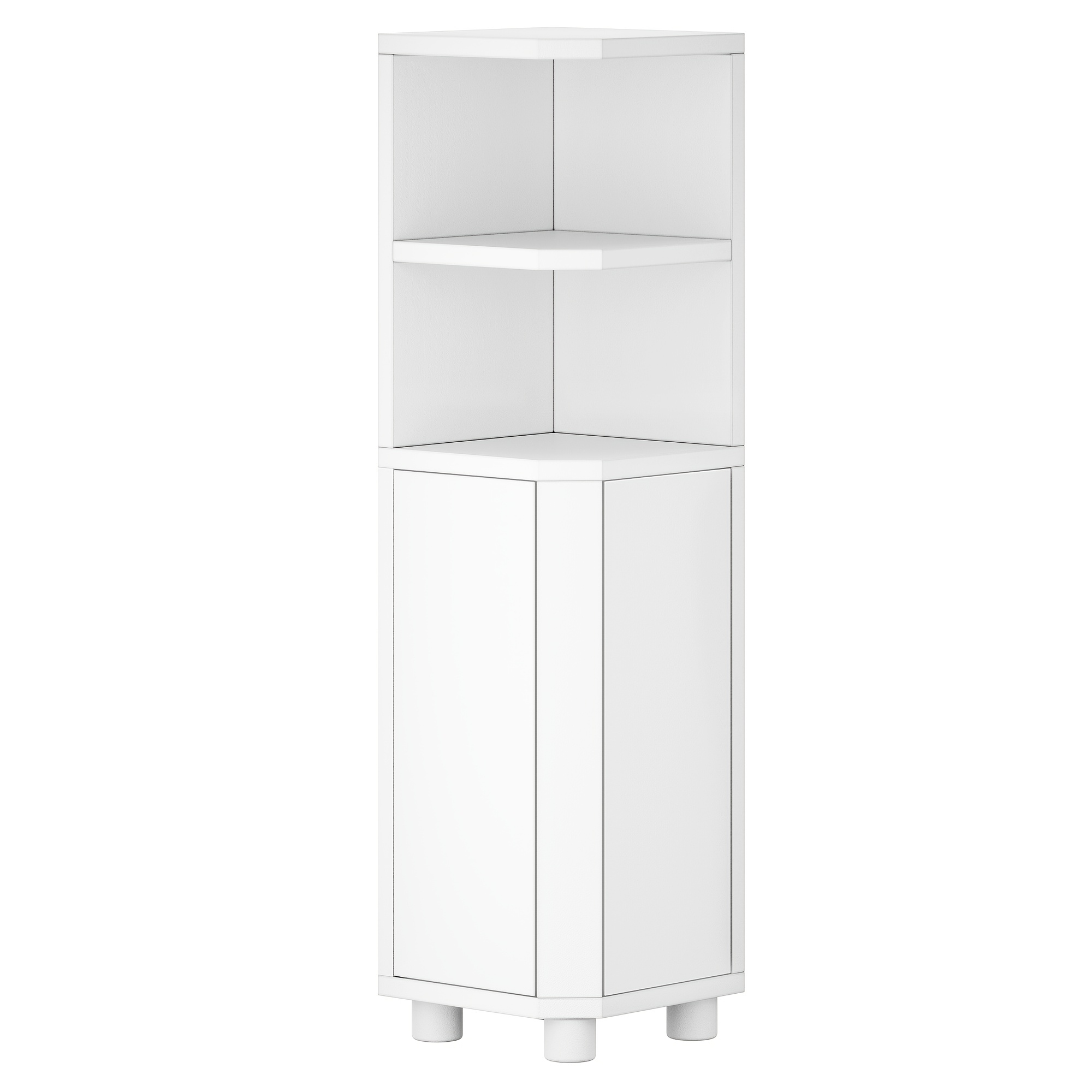 TEMU Bathroom Cabinet, Corner Cabinet, Toilet Cabinet With Adjustable Shelves, 2 Side Doors, Narrow Bathroom Shelf, Easy Assembly, 20 X 20 X 79cm,