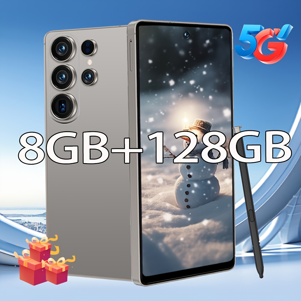 Portable 5g High Capacity Unlocked Phone 6.8-inch Hd Screen 8+128gb Standby Fast Charging Long Ai Camera Gps Stylus Earphones