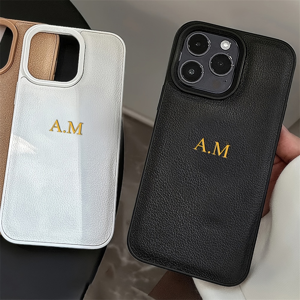 

Luxury Personalized Customized Name Pu Soft Phone Case For Iphone 15 14 11 Pro Max 14 15 Plus Stylish Bumper Back Cover