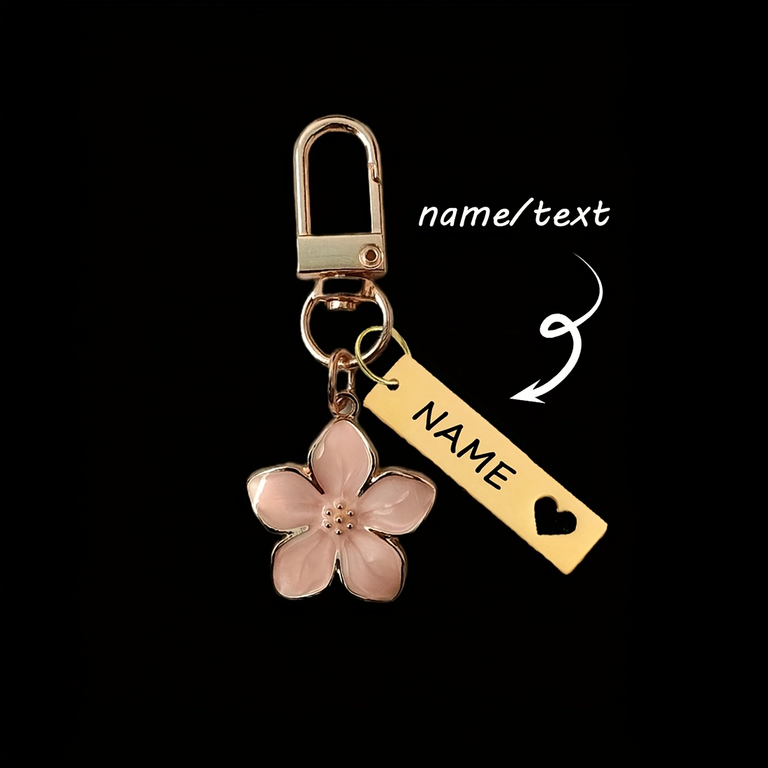 TEMU 1pc Of A Personalized Metal Keychain Featuring A Cherry Design, Lightweight And Stylish, With A Tag Accessory, Bags, Car Keys, Couples, And