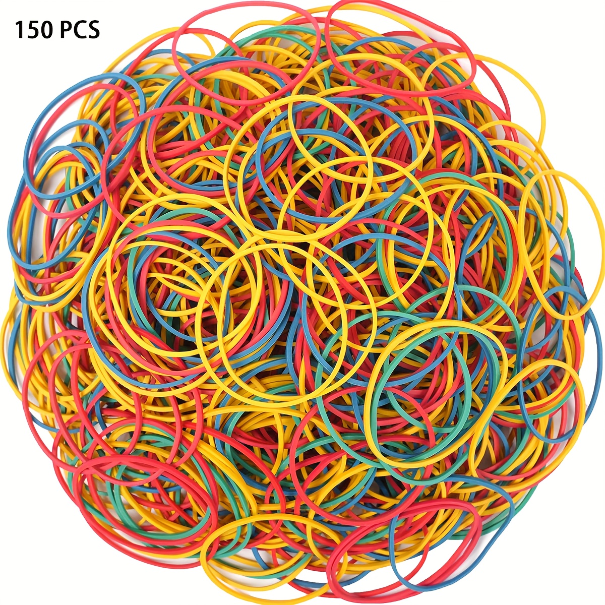 TEMU 150pcs 3.8cm/1.49inch Rubber Bands Office Supplies, Stretchable Rubber Elastics Bands Elastic Stretchable Bands Sturdy Rubber Bands For Home,