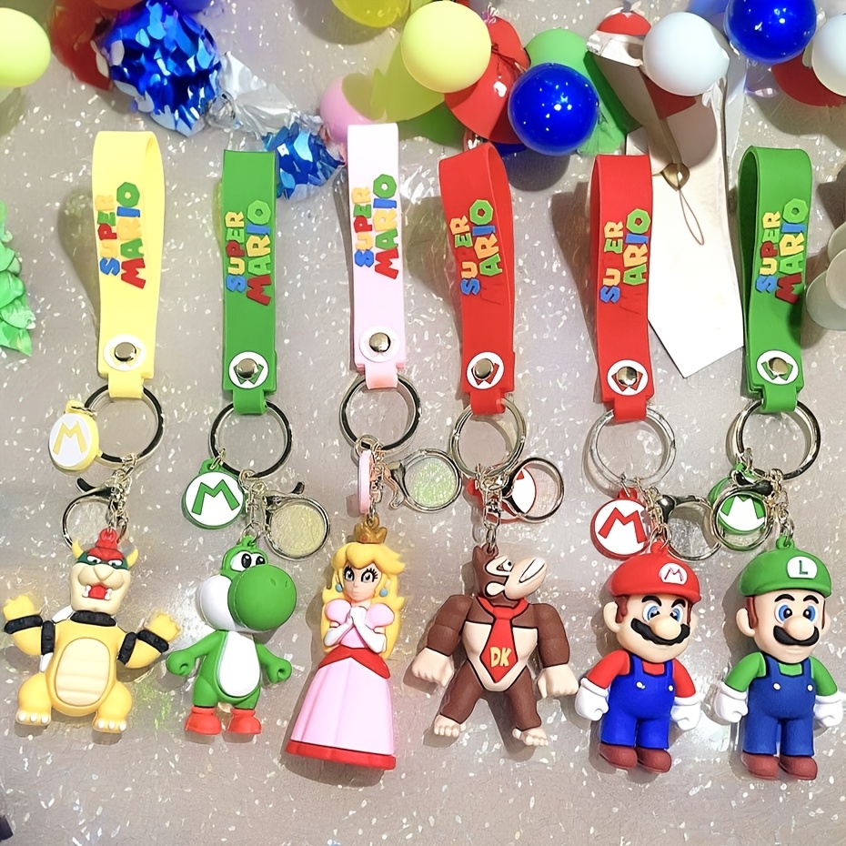 

1pc Porte-clés SUPER MARIO 3D , Cadeau de fête en silicone , Cadeau d'anniversaire parfait, Rouge