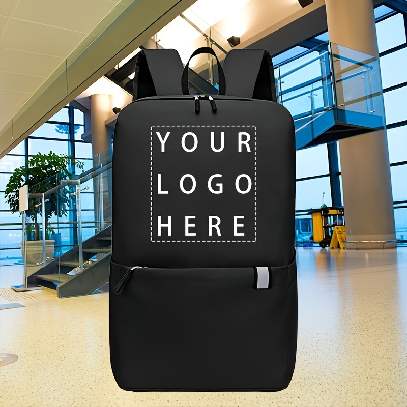TEMU Mochila personalizada DIY con logo/foto/texto personalizado - Pedidos al por mayor adecuados para viajes de negocios de equipo, correas