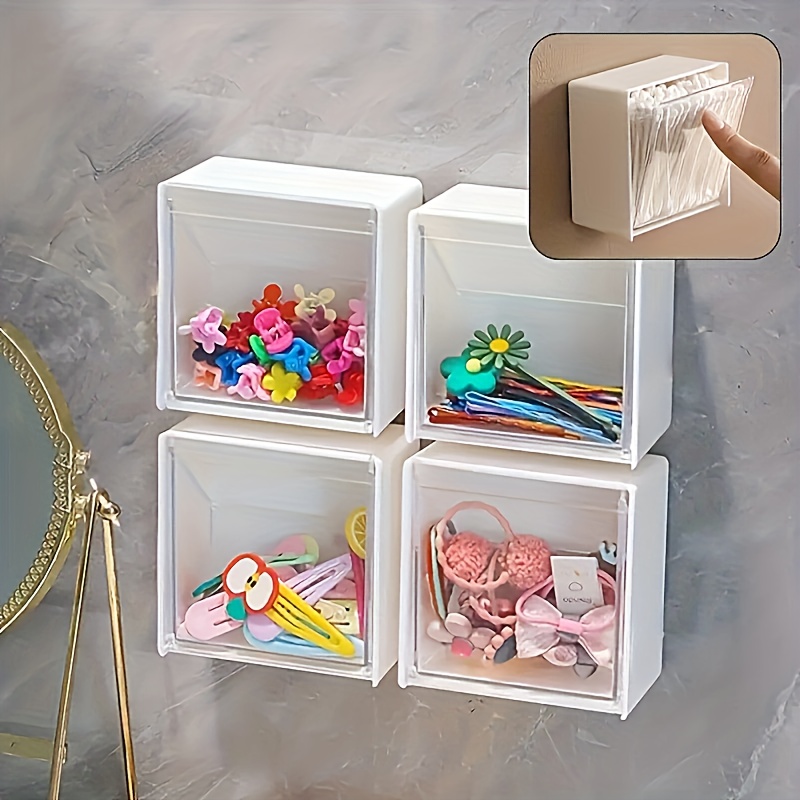 

Wall-mounted Storage Box For Small Items - Dustproof, No-drill Installation, Cosmetics & Jewelry Organizer, , Uses