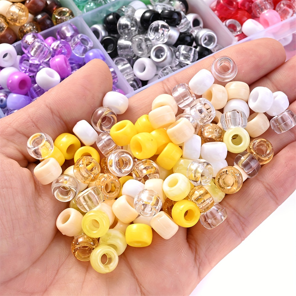 100Pcs Silicone Beads Matte Craft Beads Colorful Assorted Loose Beads Round  for Pendants Bracelet DIY Craft Necklace Jewelry Making Supplies , 5 Colors  SetA 
