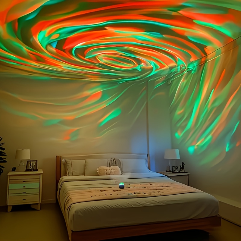 Proiector Rotativ Cer Înstelat Aurora Boreală, Proiector de Stele LED cu Telecomandă, Efecte de Iluminat Mobile, Cuplare USB, Proiector de Stele Galaxie cu 16 Culori de Lumină, pentru Decorațiuni de Nuntă, Petreceri de Sărbători, Decor Cameră Roz, Lumină de Tavan, Proiector pentru Home Theater
