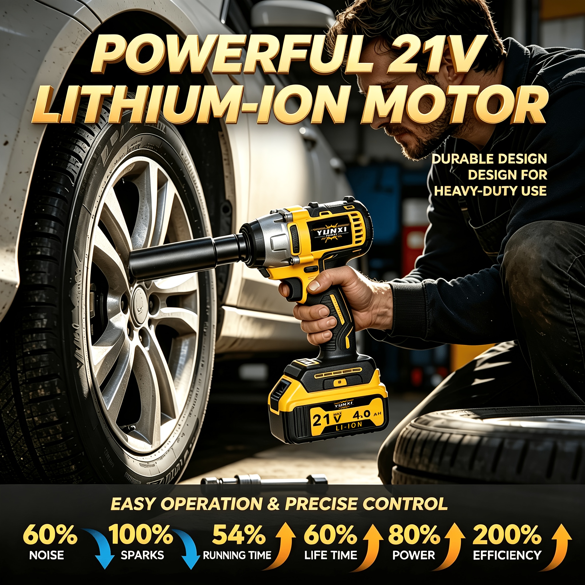 2026 new 21v wireless electric impact wrench   with lithium battery toolbox charger socket and complete accessories suitable for cars and families professional mechanics mens and fathers holiday gifts for hand tools