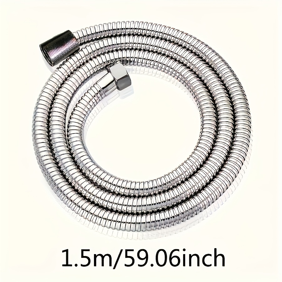 1.5m Heavy-duty Stainless Steel Shower Hose - Wall-mounted Outdoor/ Swimming Pool Spa With Rain Shower Head, Corrosion-resistant (for Bath To Hot Water Systems)